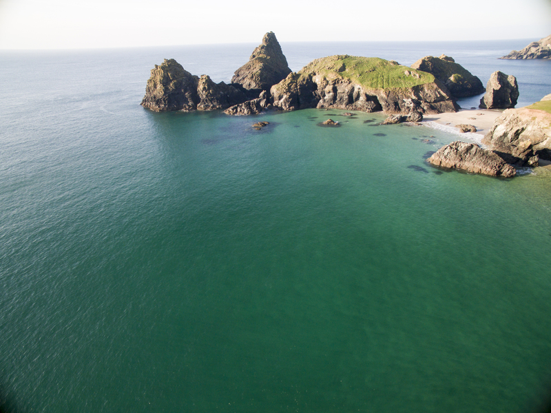 The green waters of Kynance Cove nearby
